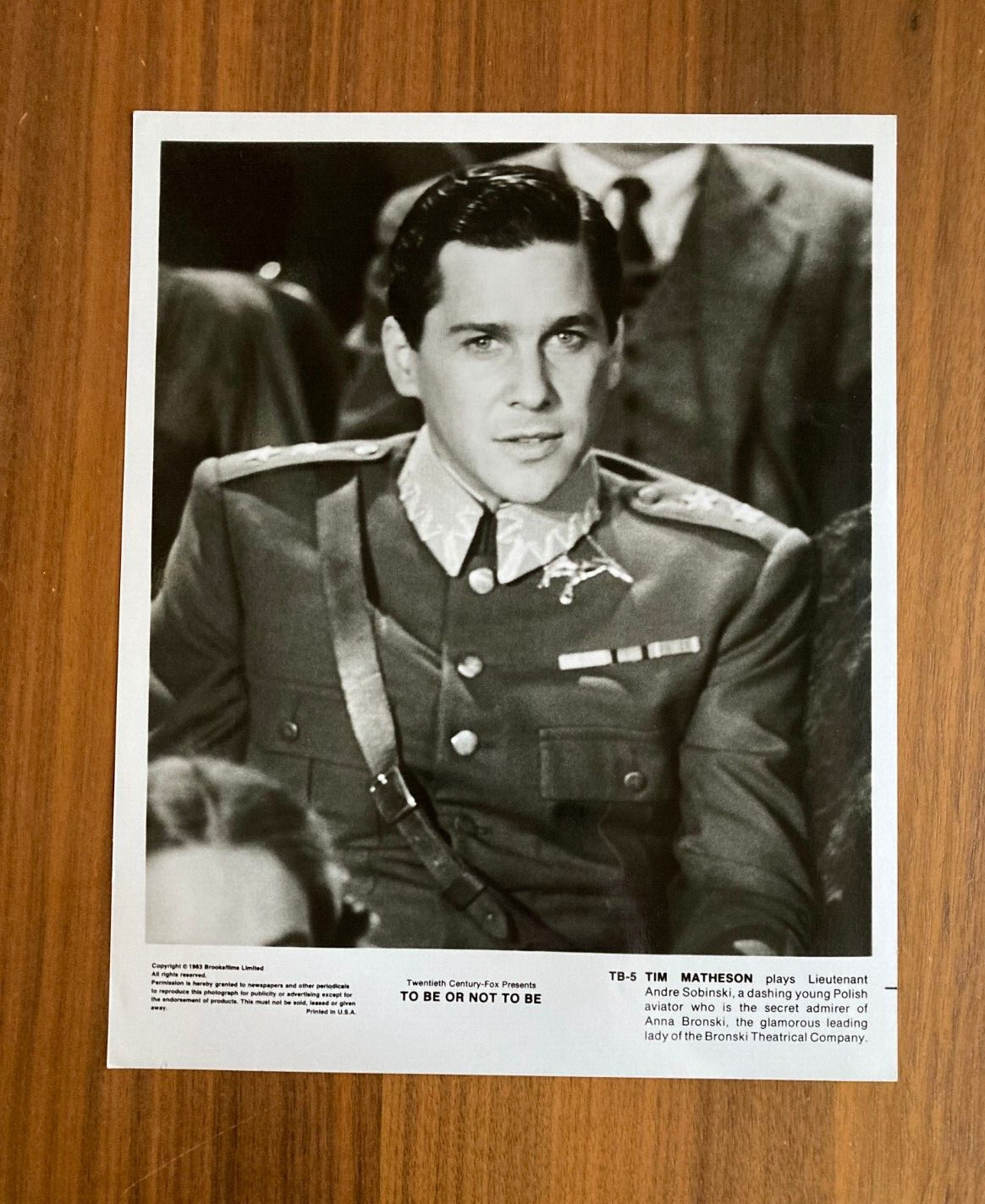 Tim Matheson Photo To Be Or Not To Be Movie Press Photo 8 x 10 1983 - Image 3