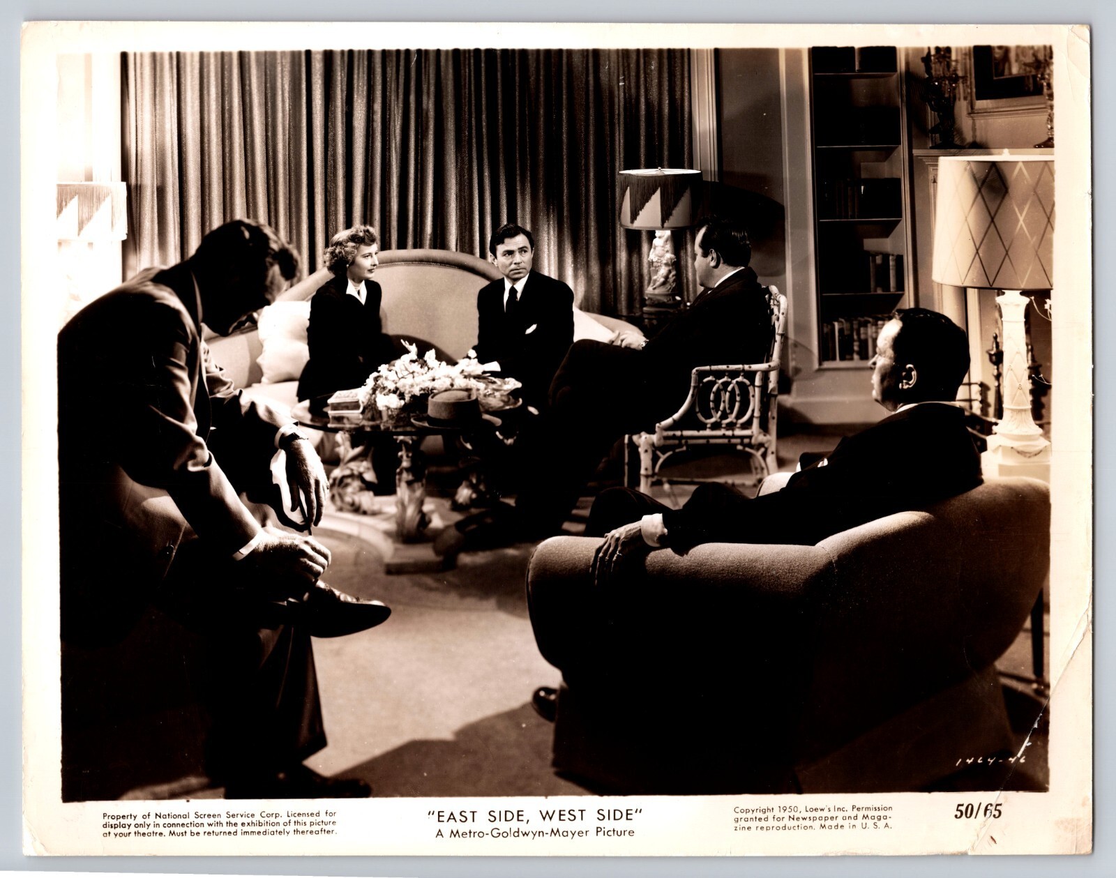 James Mason Photo Barbara Stanwyck Photo East Side West Side Movie Press Photo