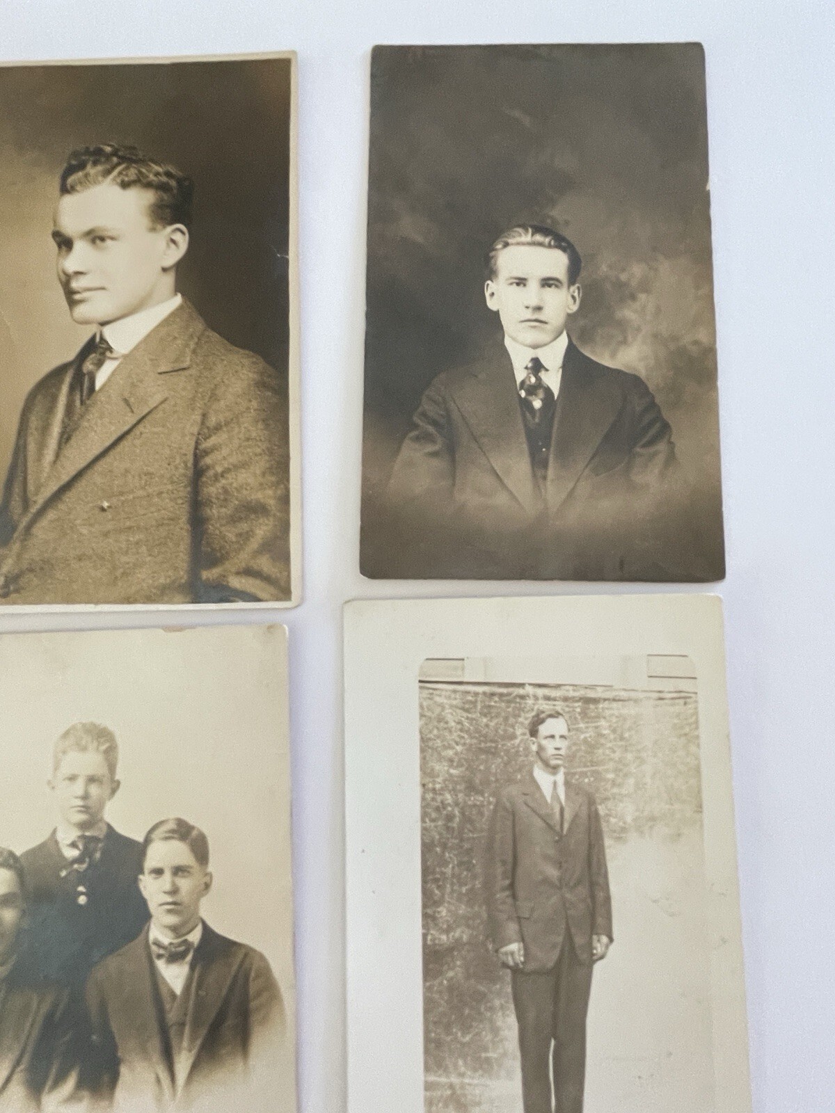 Real People Postcard Lot Of 5 Men Portraits Military RPPC Postcards - Image 7