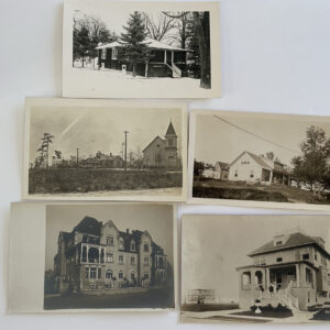 Real Photo Postcard Lot Of 4 Unposted Lot Of RPPC Postcards Houses And 1 Photo