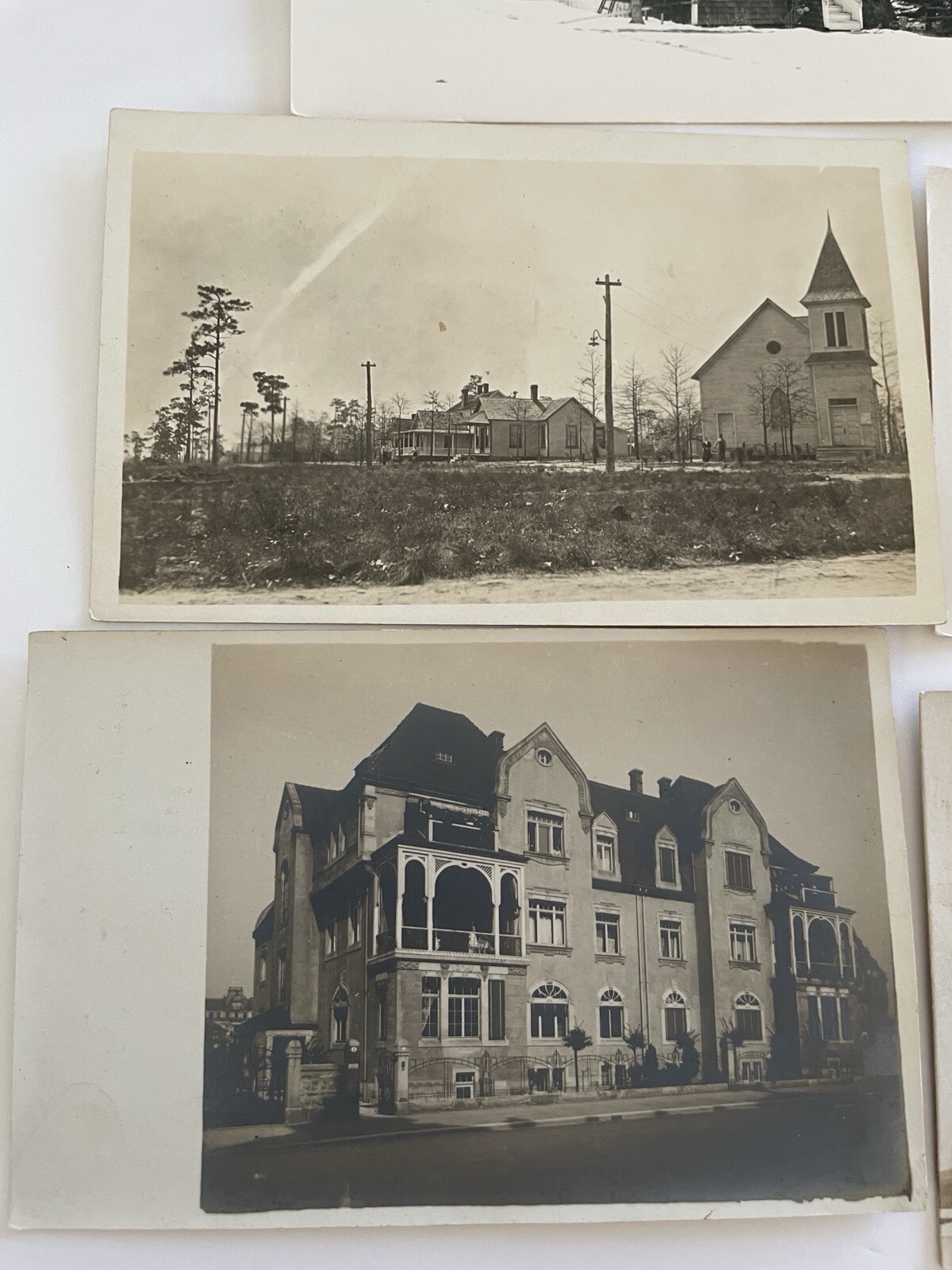 Real Photo Postcard Lot Of 4 Unposted Lot Of RPPC Postcards Houses And 1 Photo - Image 3