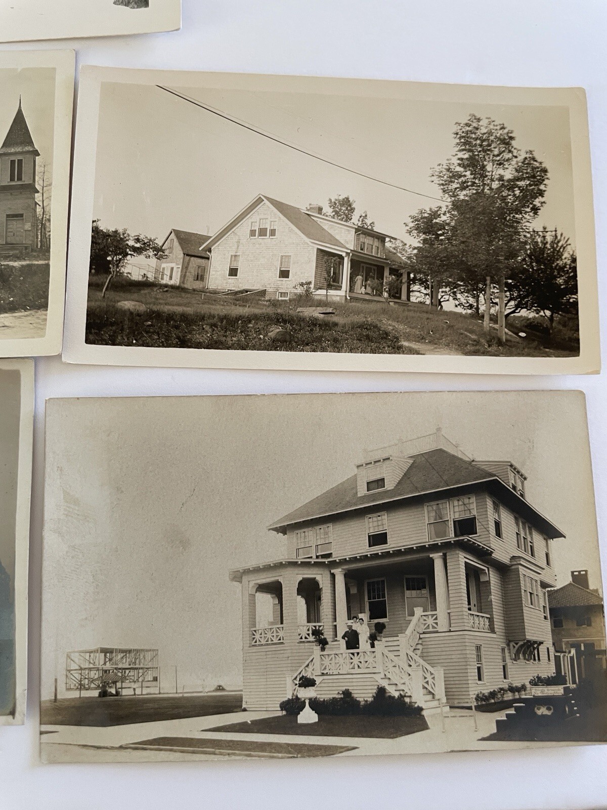 Real Photo Postcard Lot Of 4 Unposted Lot Of RPPC Postcards Houses And 1 Photo - Image 4