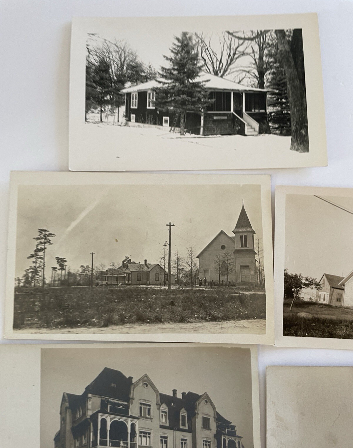 Real Photo Postcard Lot Of 4 Unposted Lot Of RPPC Postcards Houses And 1 Photo - Image 5