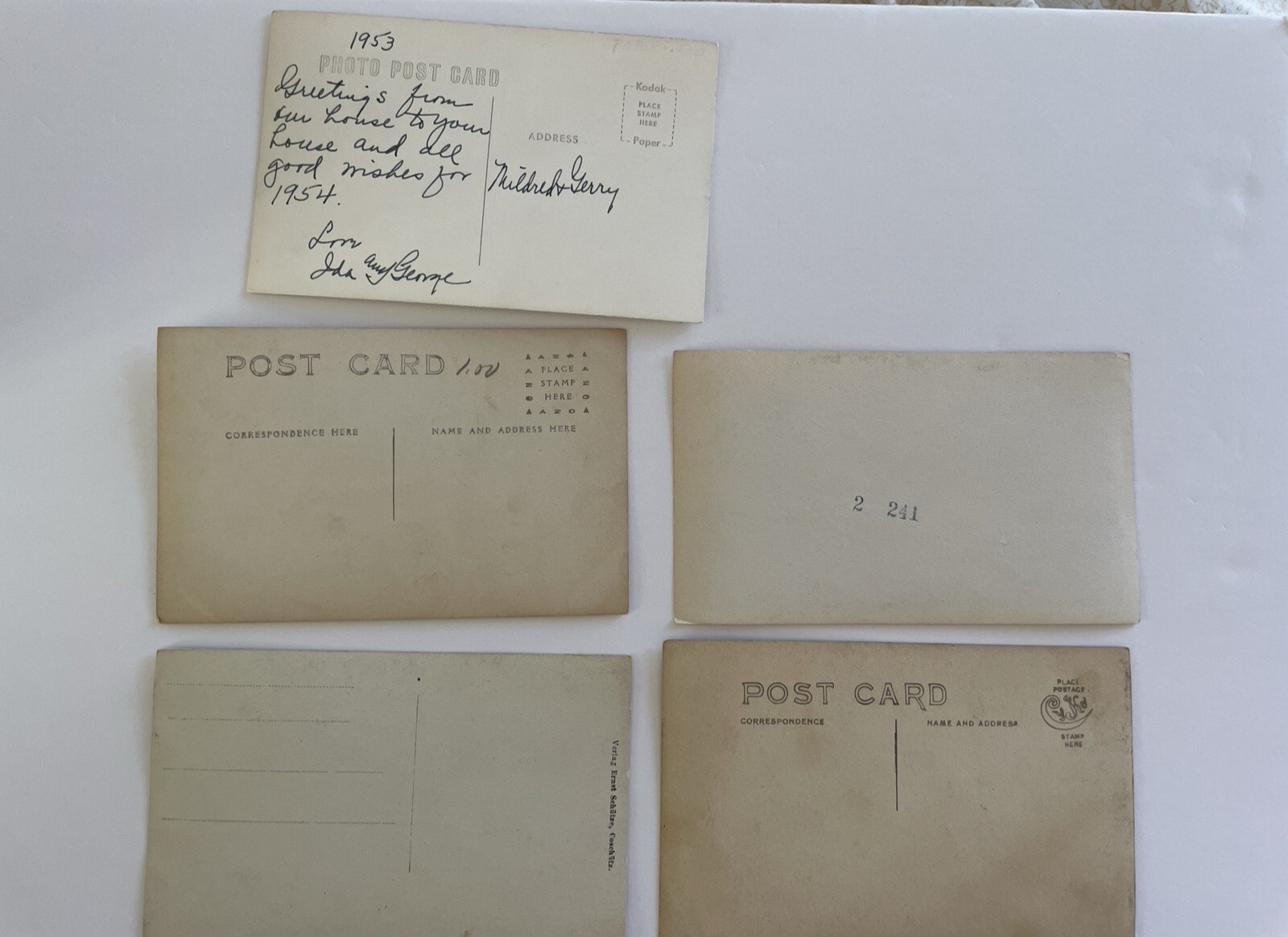 Real Photo Postcard Lot Of 4 Unposted Lot Of RPPC Postcards Houses And 1 Photo - Image 6