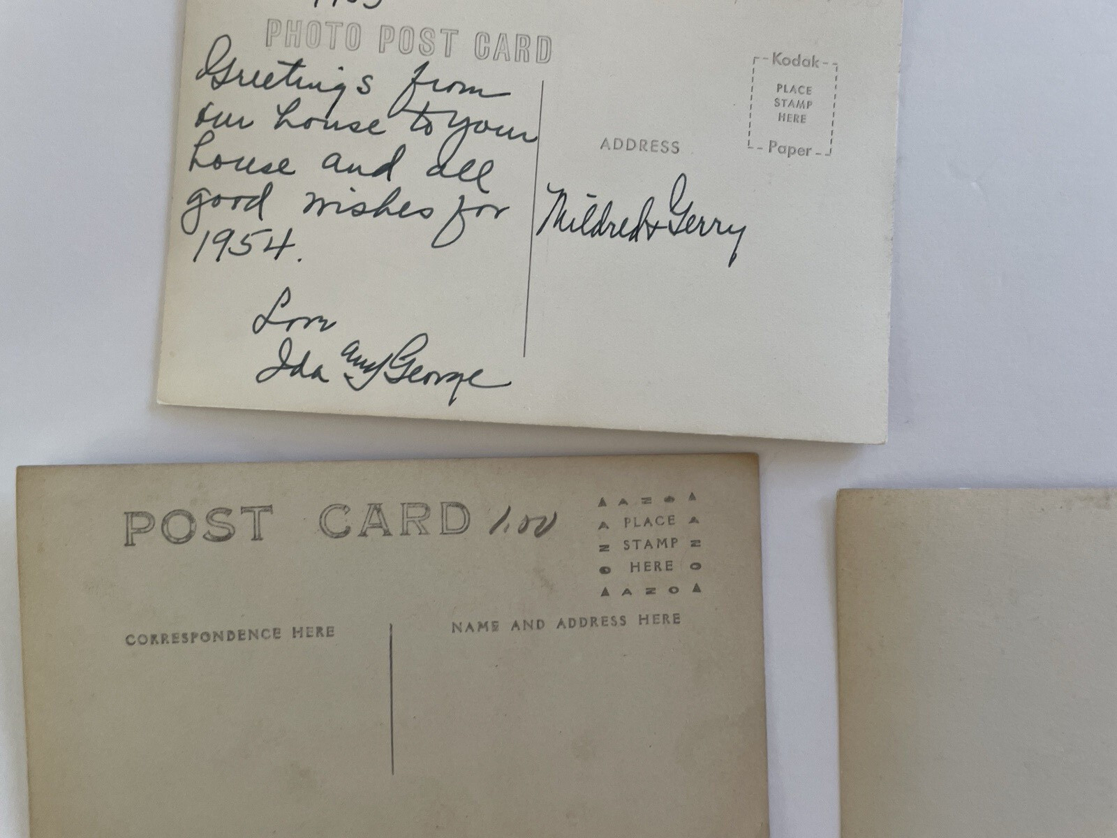 Real Photo Postcard Lot Of 4 Unposted Lot Of RPPC Postcards Houses And 1 Photo - Image 7