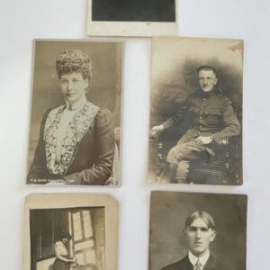 Real People Postcard Lot Of 5 Unposted Lot Of RPPC Postcards Men Women Kid