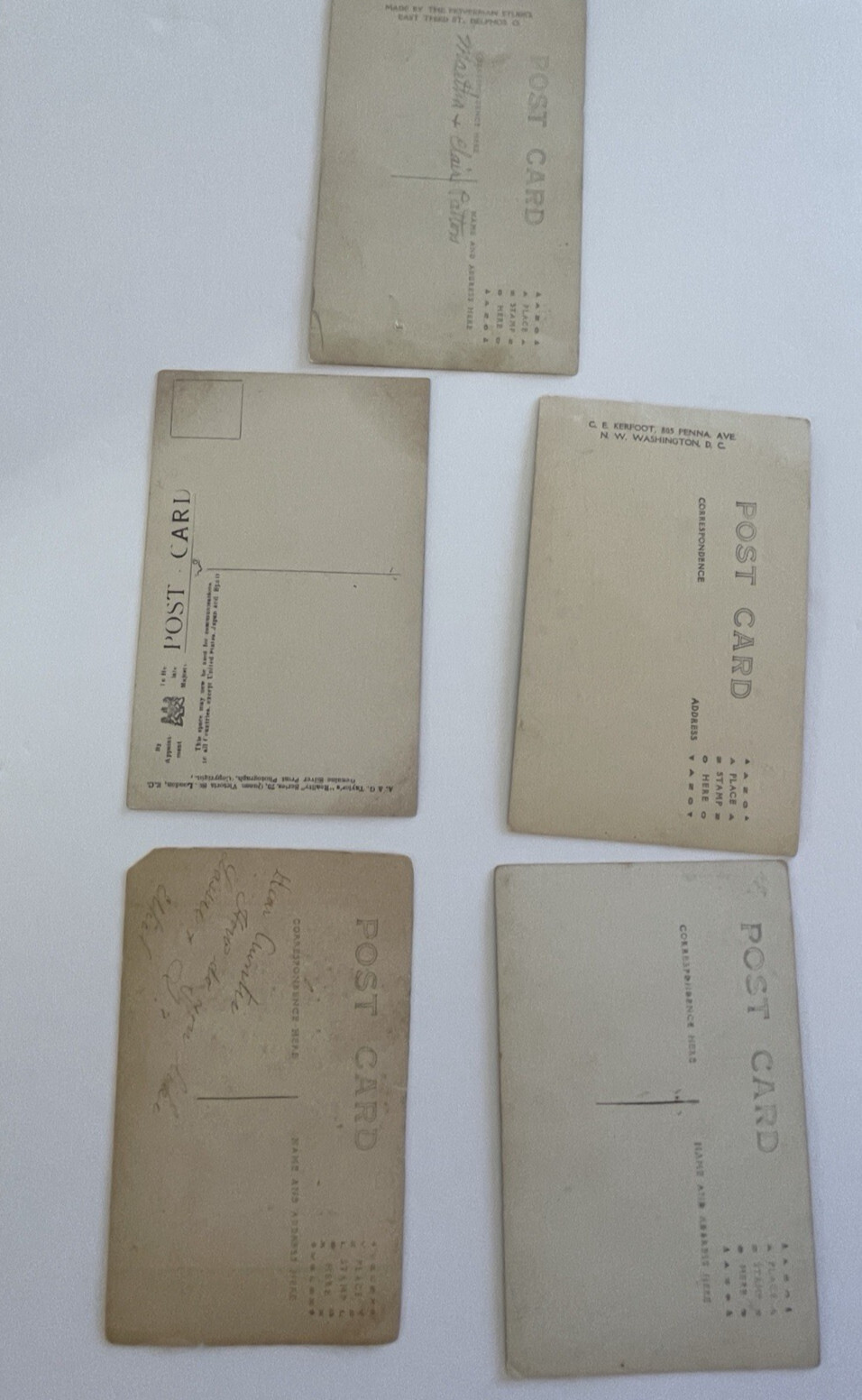 Real People Postcard Lot Of 5 Unposted Lot Of RPPC Postcards Men Women Kid - Image 2