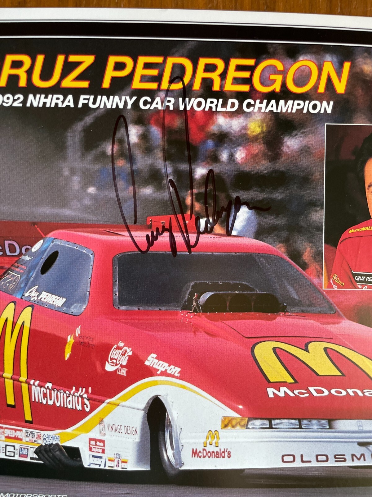 Cruz Pedregon Photo Signed Drag Racing Photo Race Car Driver Photo Autographed - Image 4