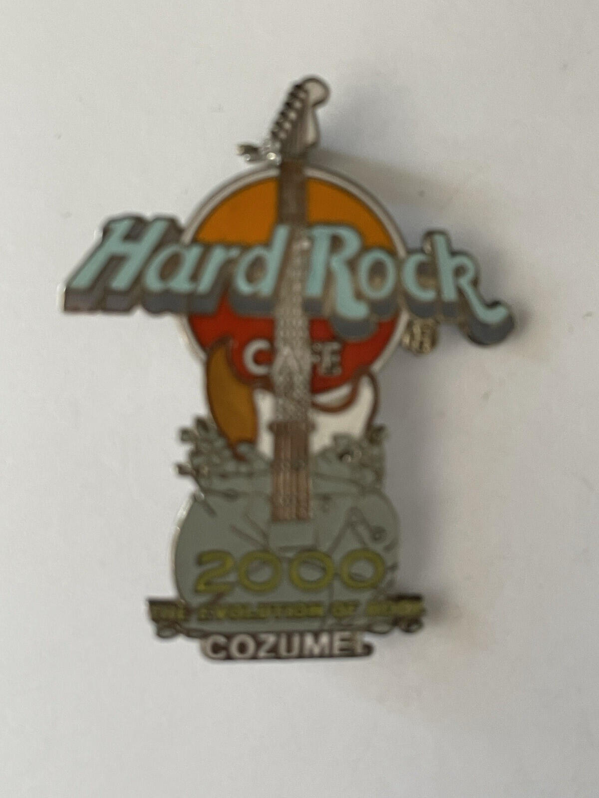 Hard Rock Cafe 2000 The Evouution Of Rock Guitar Pin Cozumel Pin