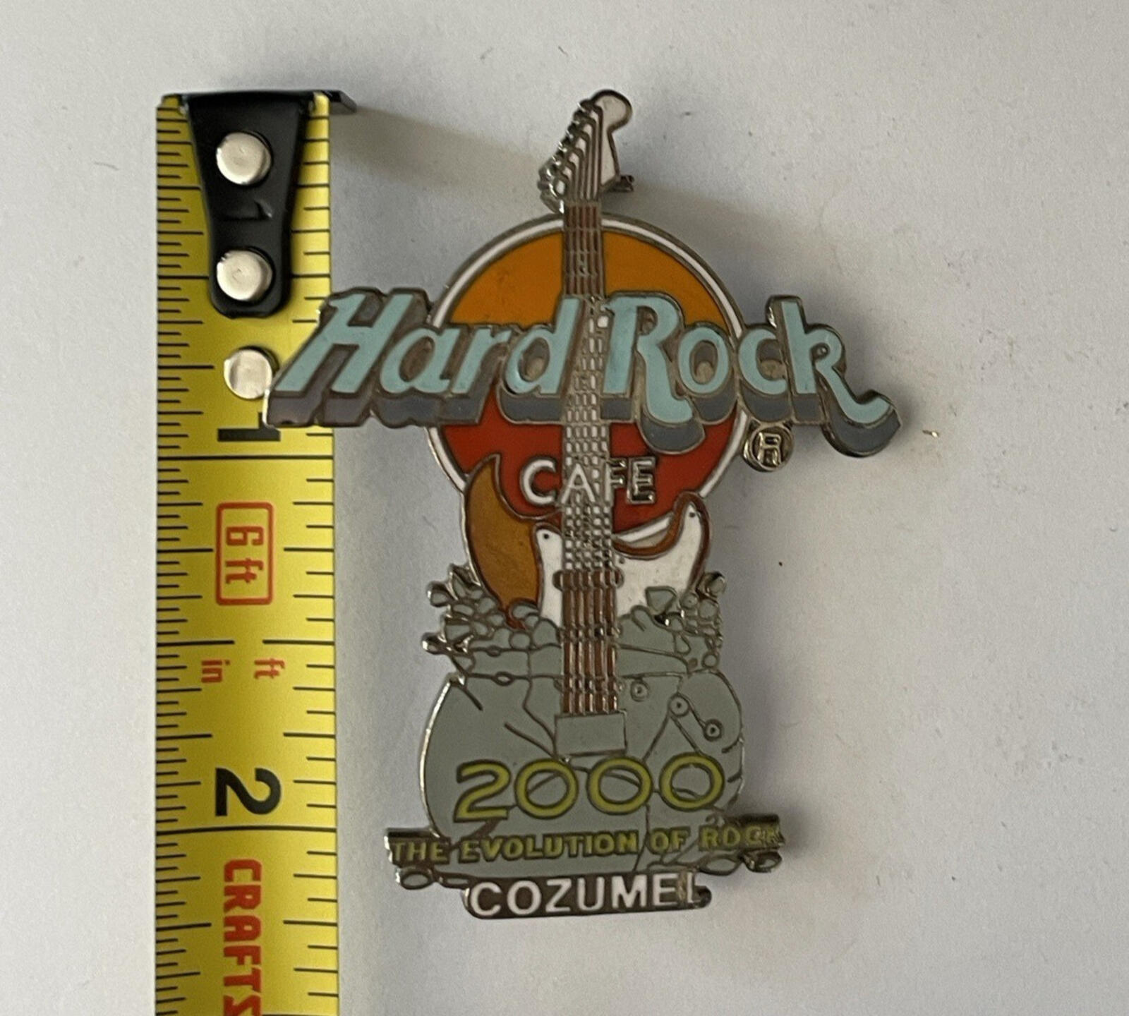 Hard Rock Cafe 2000 The Evouution Of Rock Guitar Pin Cozumel Pin - Image 3
