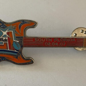 Hard Rock Cafe Guitar Pin Super Bowl XLI 2-4-07 South Florida Pin