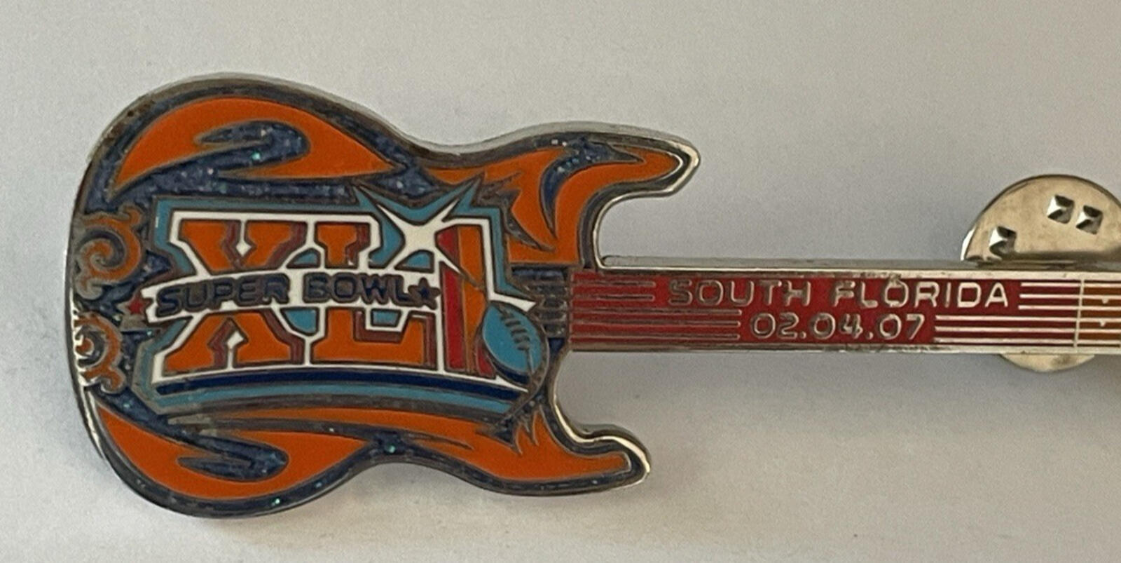 Hard Rock Cafe Guitar Pin Super Bowl XLI 2-4-07 South Florida Pin - Image 3