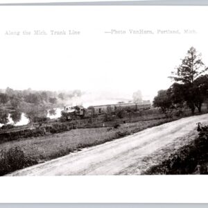Along The Michigan Trunk Line Train Photo Black & White Photo Photo VanHorn Port