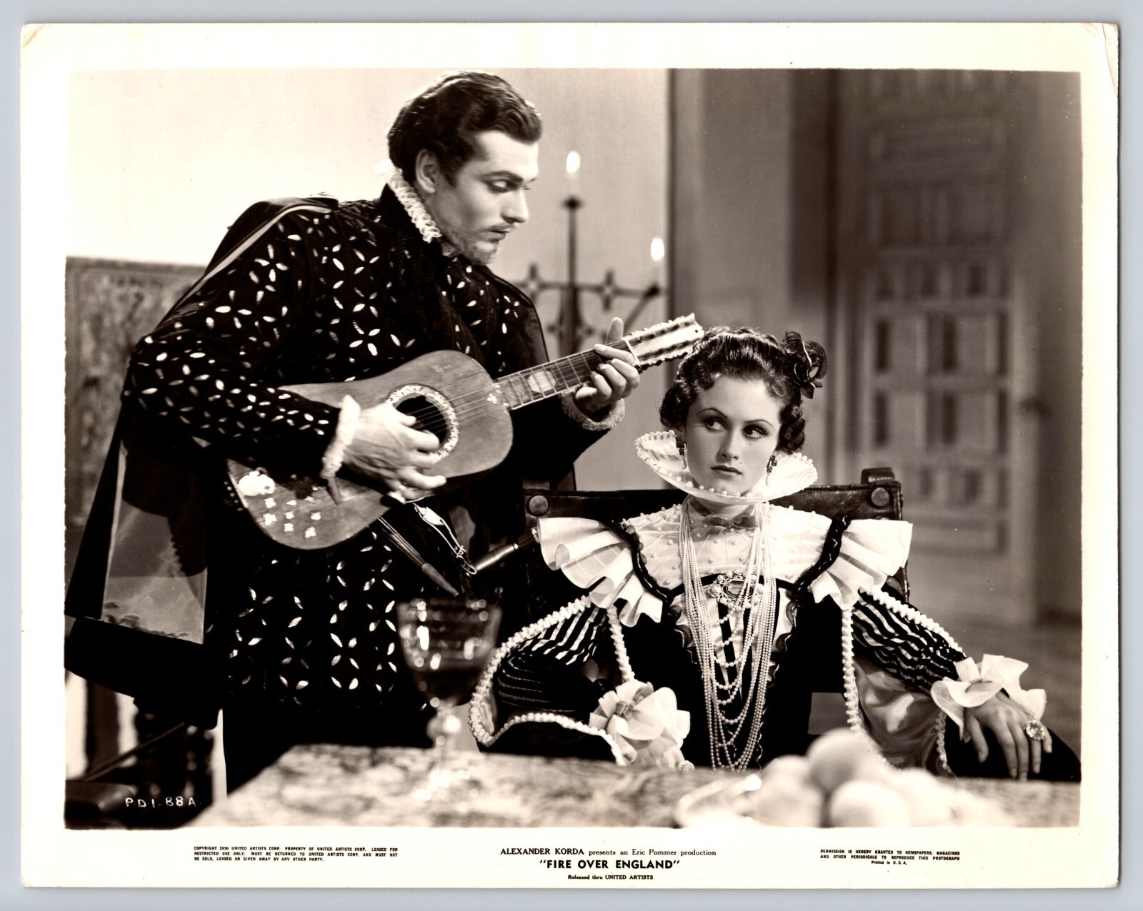 Laurence Olivier Photo Vivien Leigh Photo Fire Over England Movie Press Photo