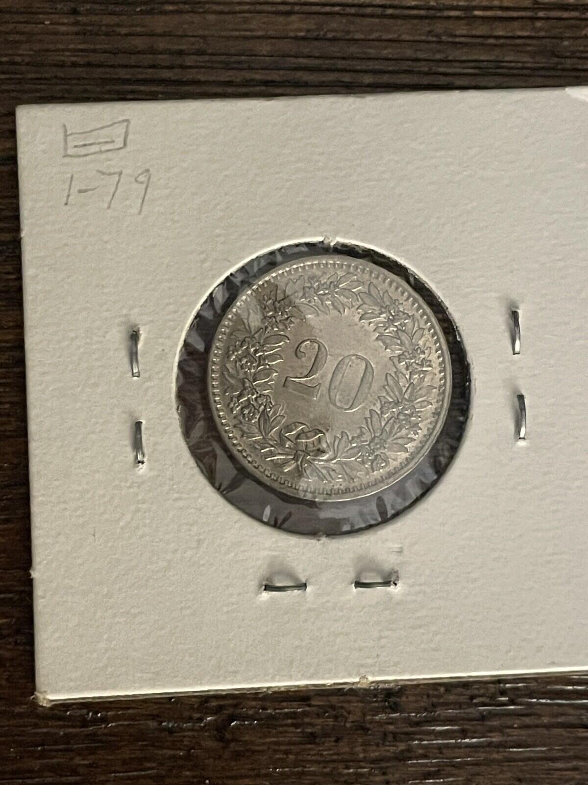 Switzerland 20 Rappen Cents Coin 1970 - Image 4