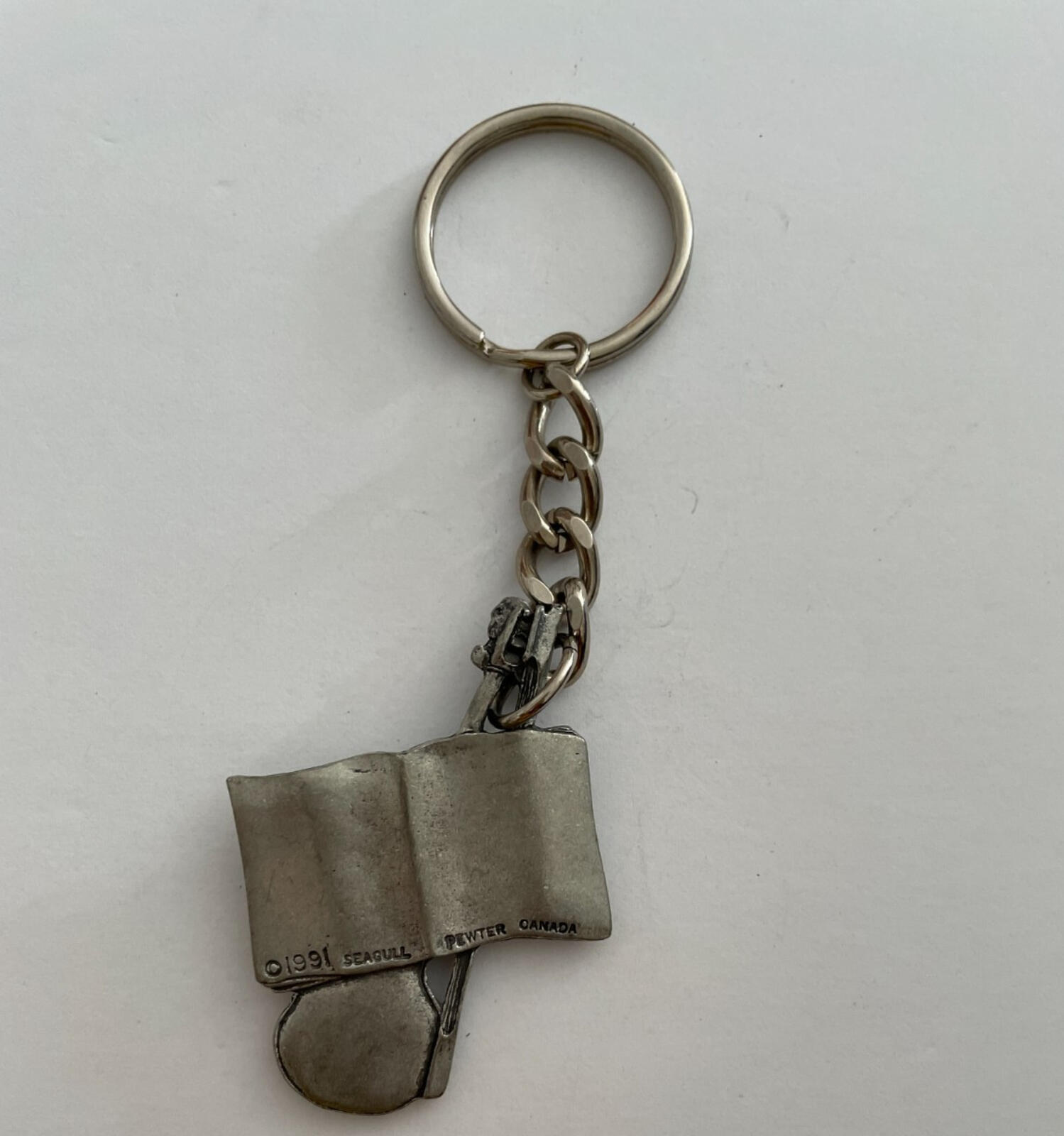 Violin And Musical Notes Keychain Key Chain Seagull Pewter - Image 3